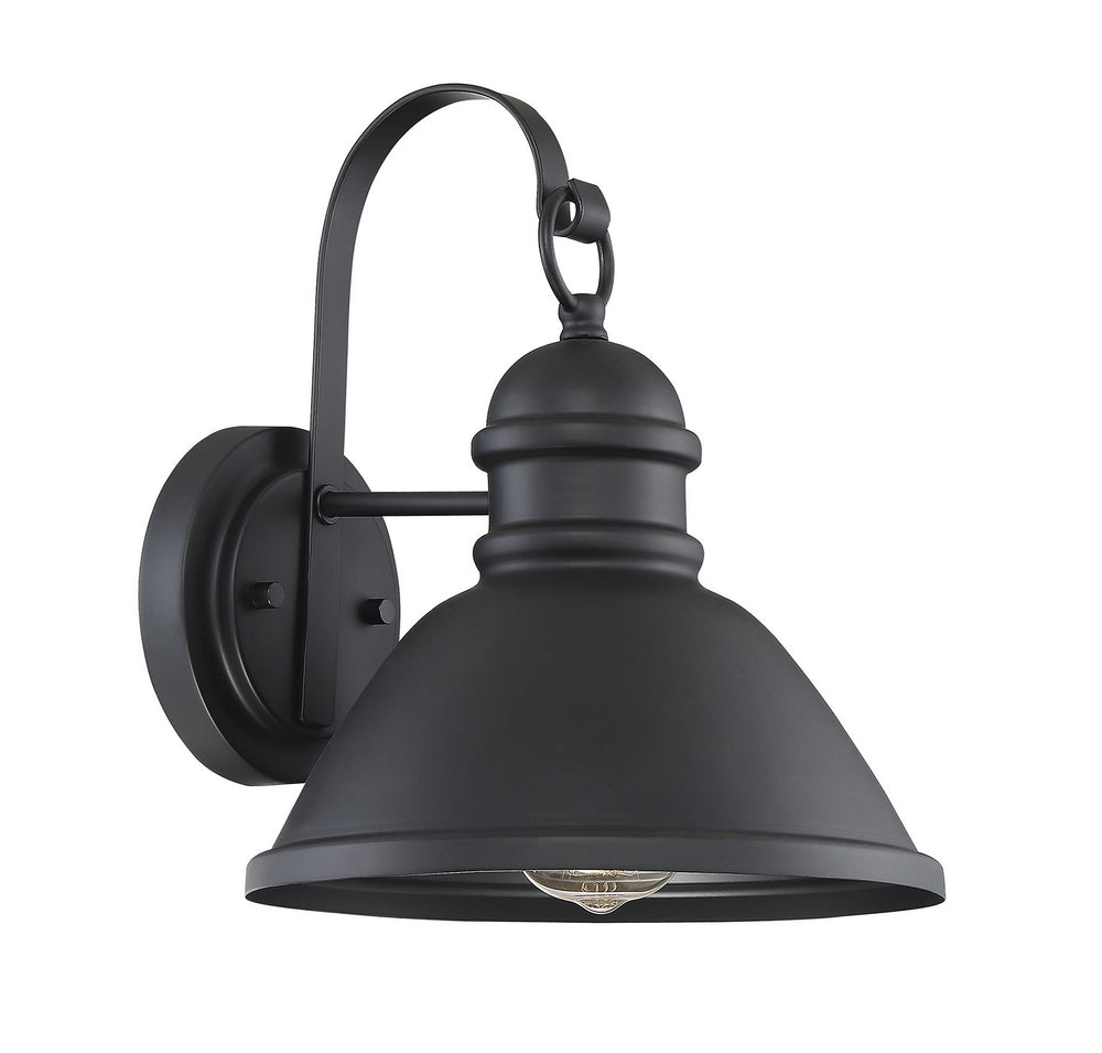 Meridian - One Light Outdoor Wall Sconce - Moutd - Matte Black- Union Lighting Luminaires Decor