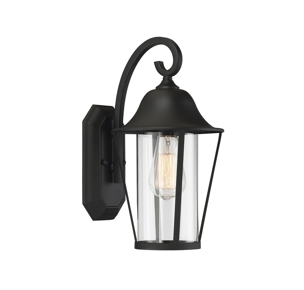 Meridian - One Light Outdoor Wall Sconce - Moutd - Matte Black- Union Lighting Luminaires Decor