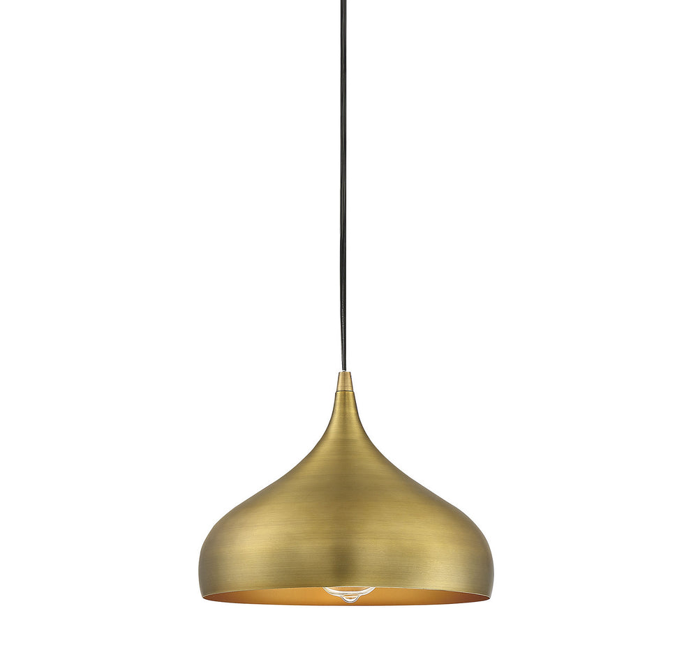 Meridian - One Light Mini Pendant - Mmin2 - Natural Brass- Union Lighting Luminaires Decor