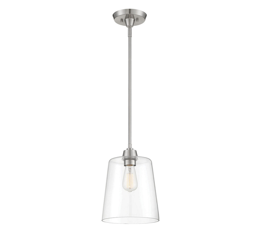Meridian - One Light Pendant - Mpend - Brushed Nickel- Union Lighting Luminaires Decor