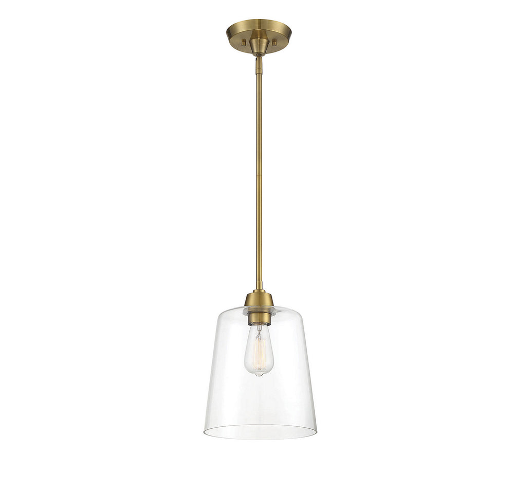 Meridian - One Light Pendant - Mpend - Natural Brass- Union Lighting Luminaires Decor