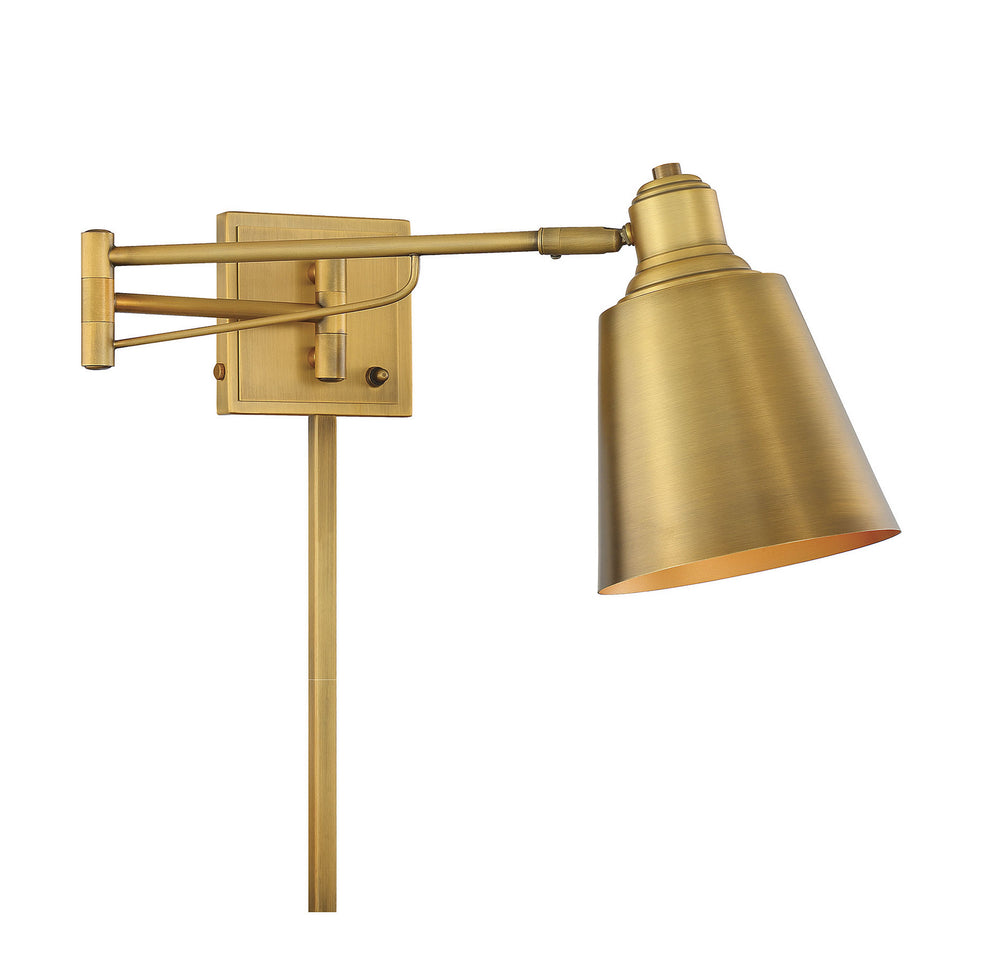 Meridian - One Light Wall Sconce - Mscon - Natural Brass- Union Lighting Luminaires Decor