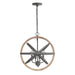 Capital Lighting - Four Light Pendant - Bluffton - Iron and Wood- Union Lighting Luminaires Decor