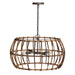Capital Lighting - Four Light Pendant - Sanibel - Blazed Rattan and Nordic Grey- Union Lighting Luminaires Decor