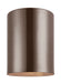 Visual Comfort Studio Canada - One Light Outdoor Flush Mount - Outdoor Cylinders - Bronze- Union Lighting Luminaires Decor