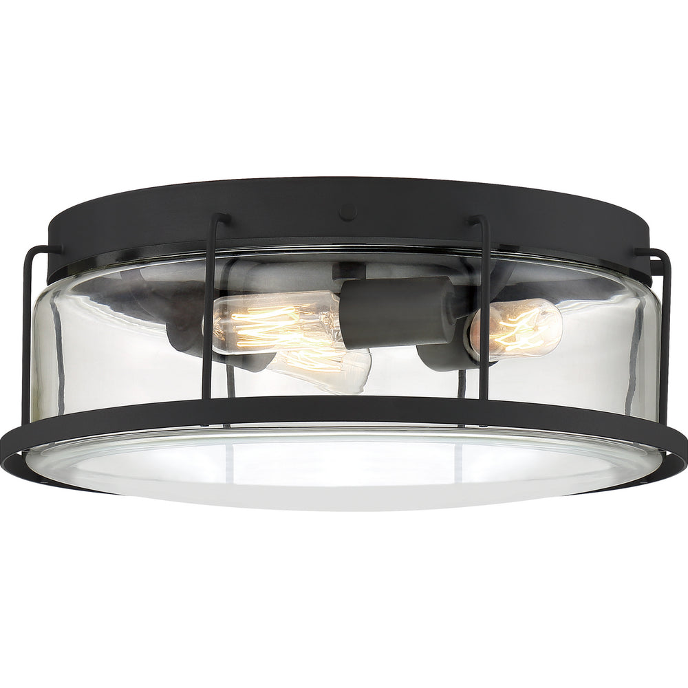 Quoizel - Three Light Flush Mount - Ludlow - Earth Black- Union Lighting Luminaires Decor