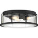 Quoizel - Three Light Flush Mount - Ludlow - Earth Black- Union Lighting Luminaires Decor