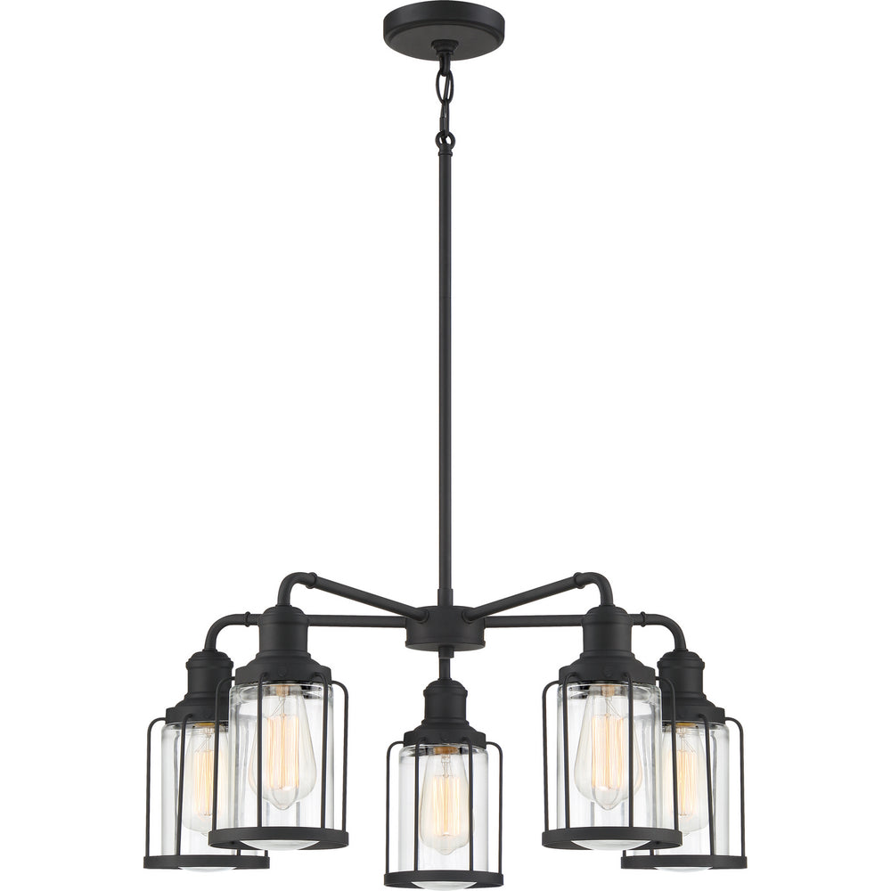 Quoizel - Five Light Chandelier - Ludlow - Earth Black- Union Lighting Luminaires Decor