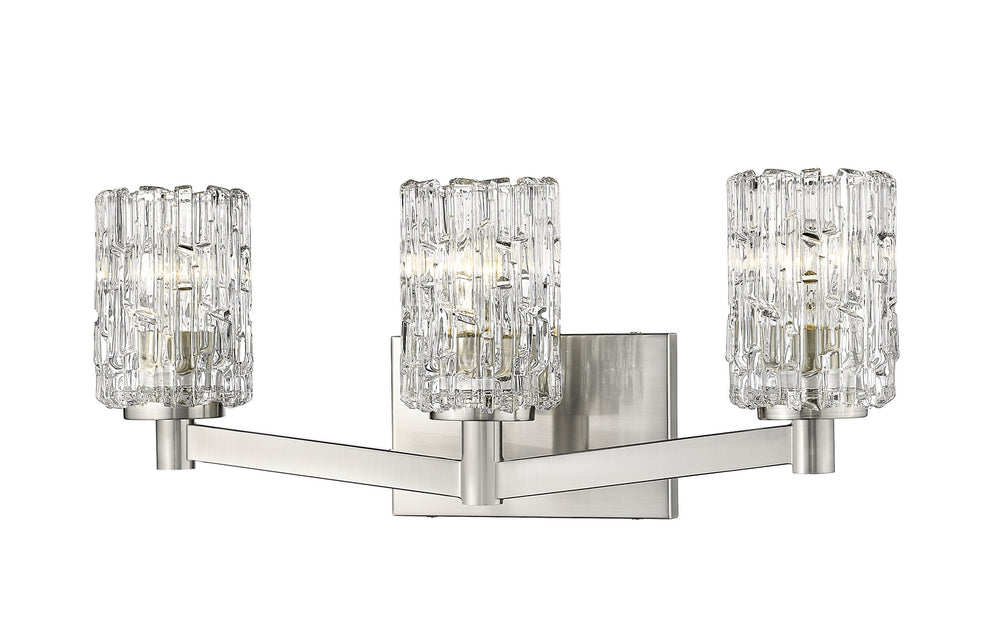 Z-Lite Canada - Three Light Vanity - Aubrey - Brushed Nickel- Union Lighting Luminaires Decor
