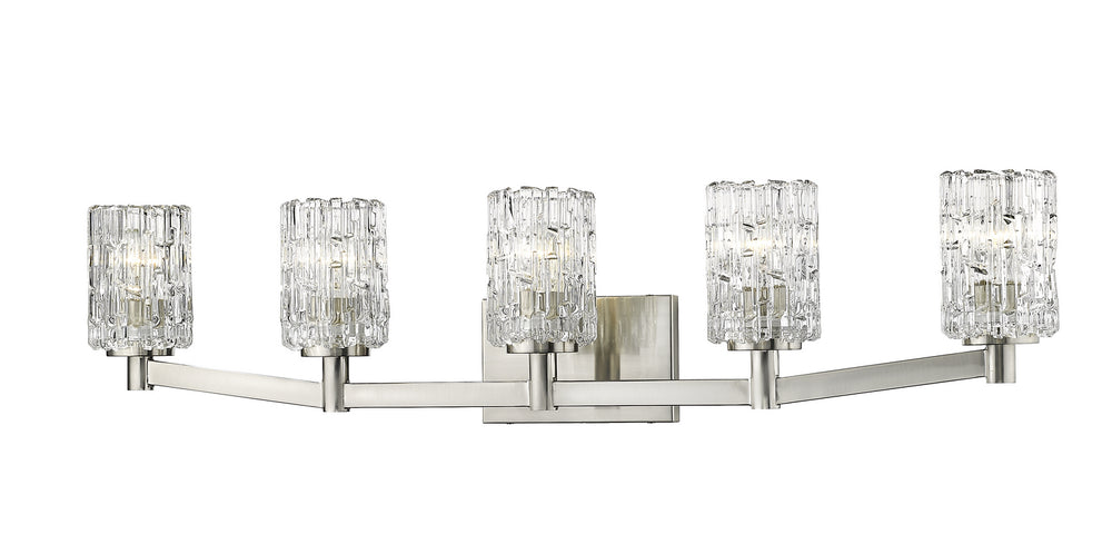 Z-Lite Canada - Five Light Vanity - Aubrey - Brushed Nickel- Union Lighting Luminaires Decor