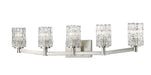 Z-Lite Canada - Five Light Vanity - Aubrey - Brushed Nickel- Union Lighting Luminaires Decor