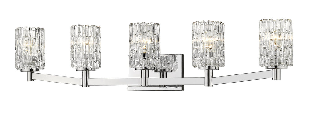 Z-Lite Canada - Five Light Vanity - Aubrey - Chrome- Union Lighting Luminaires Decor