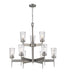 Z-Lite Canada - Nine Light Chandelier - Flair - Antique Nickel- Union Lighting Luminaires Decor