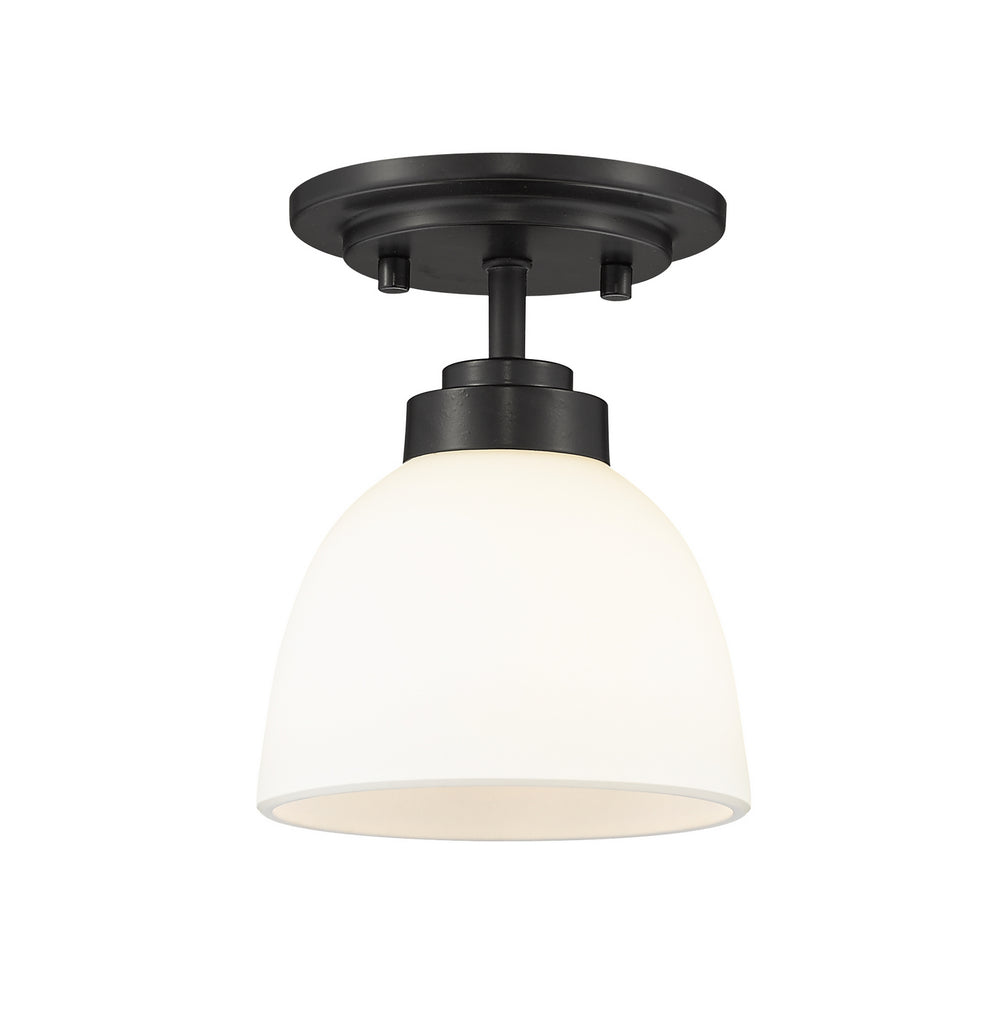 Z-Lite Canada - One Light Flush Mount - Ashton - Matte Black- Union Lighting Luminaires Decor