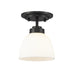 Z-Lite Canada - One Light Flush Mount - Ashton - Matte Black- Union Lighting Luminaires Decor