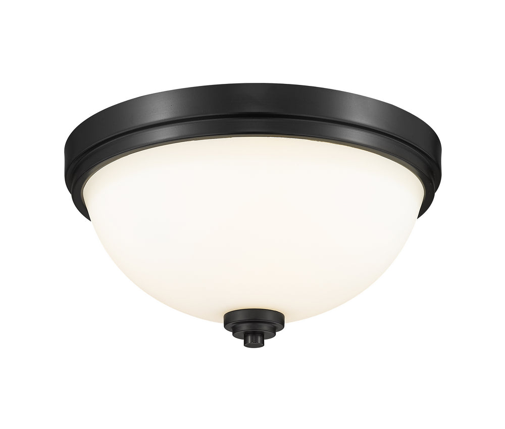 Z-Lite Canada - Two Light Flush Mount - Ashton - Matte Black- Union Lighting Luminaires Decor