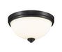 Z-Lite Canada - Two Light Flush Mount - Ashton - Matte Black- Union Lighting Luminaires Decor