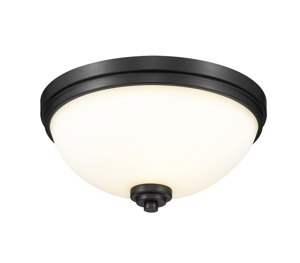Z-Lite Canada - Three Light Flush Mount - Ashton - Matte Black- Union Lighting Luminaires Decor