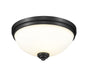 Z-Lite Canada - Three Light Flush Mount - Ashton - Matte Black- Union Lighting Luminaires Decor