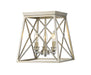 Z-Lite Canada - Three Light Flush Mount - Trestle - Antique Silver- Union Lighting Luminaires Decor