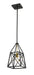 Z-Lite Canada - One Light Pendant - Trestle - Matte Black + Olde Brass- Union Lighting Luminaires Decor