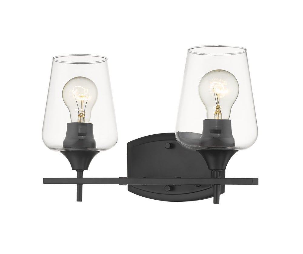 Z-Lite Canada - Two Light Vanity - Joliet - Matte Black- Union Lighting Luminaires Decor