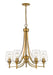 Z-Lite Canada - Five Light Chandelier - Joliet - Olde Brass- Union Lighting Luminaires Decor