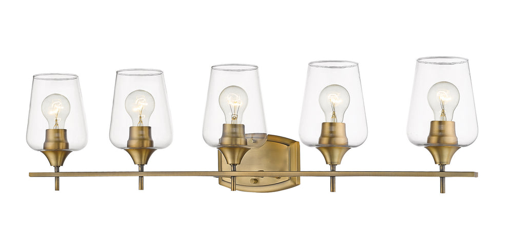 Z-Lite Canada - Five Light Vanity - Joliet - Olde Brass- Union Lighting Luminaires Decor