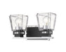 Z-Lite Canada - Two Light Vanity - Jackson - Chrome + Matte Black- Union Lighting Luminaires Decor