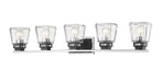Z-Lite Canada - Five Light Vanity - Jackson - Chrome + Matte Black- Union Lighting Luminaires Decor