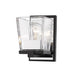 Z-Lite Canada - One Light Wall Sconce - Bleeker Street - Matte Black + Chrome- Union Lighting Luminaires Decor