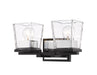 Z-Lite Canada - Two Light Vanity - Bleeker Street - Matte Black + Chrome- Union Lighting Luminaires Decor