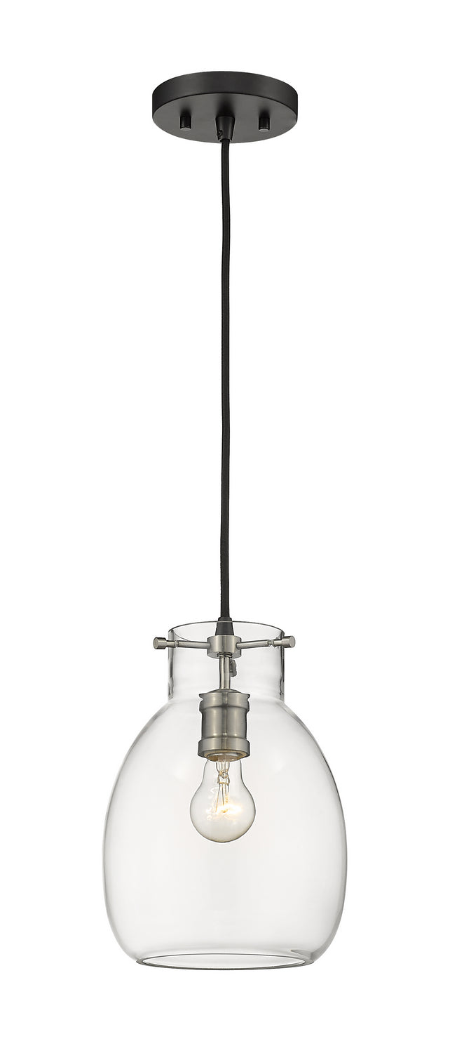 Z-Lite Canada - One Light Pendant - Bella - Matte Black + Brushed Nickel- Union Lighting Luminaires Decor