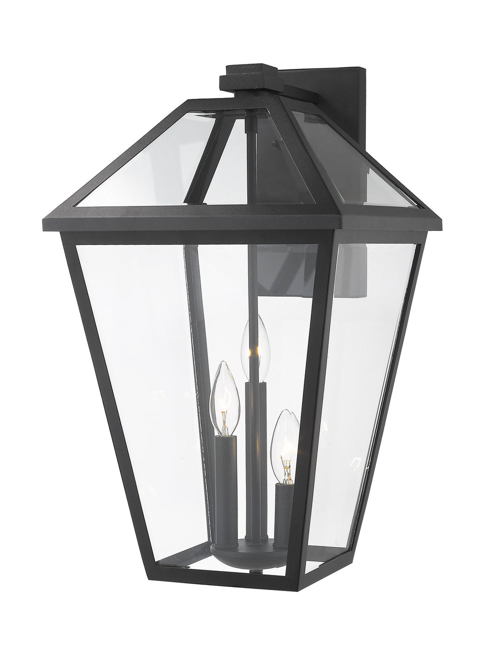 Z-Lite Canada - Three Light Outdoor Wall Light - Talbot - Black- Union Lighting Luminaires Decor