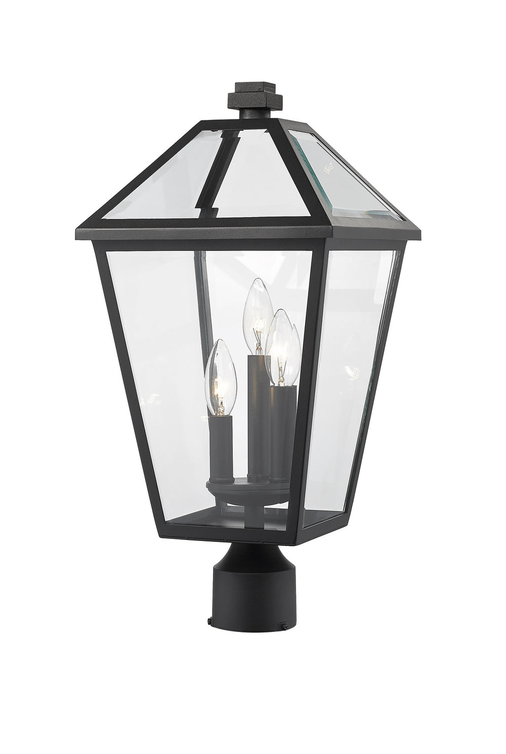 Z-Lite Canada - Three Light Outdoor Post Mount Fixture - Talbot - Black- Union Lighting Luminaires Decor