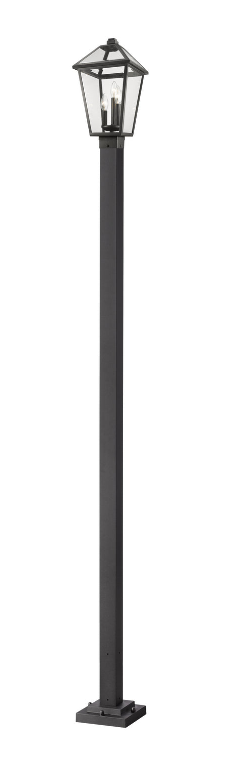 Z-Lite Canada - Three Light Outdoor Post Mounted Fixture - Talbot - Black- Union Lighting Luminaires Decor