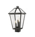 Z-Lite Canada - Three Light Outdoor Post Mount Fixture - Talbot - Black- Union Lighting Luminaires Decor