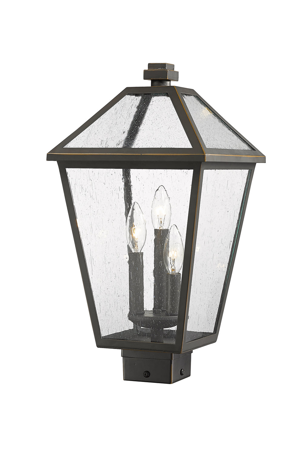 Z-Lite Canada - Three Light Outdoor Post Mount Fixture - Talbot - Oil Rubbed Bronze- Union Lighting Luminaires Decor