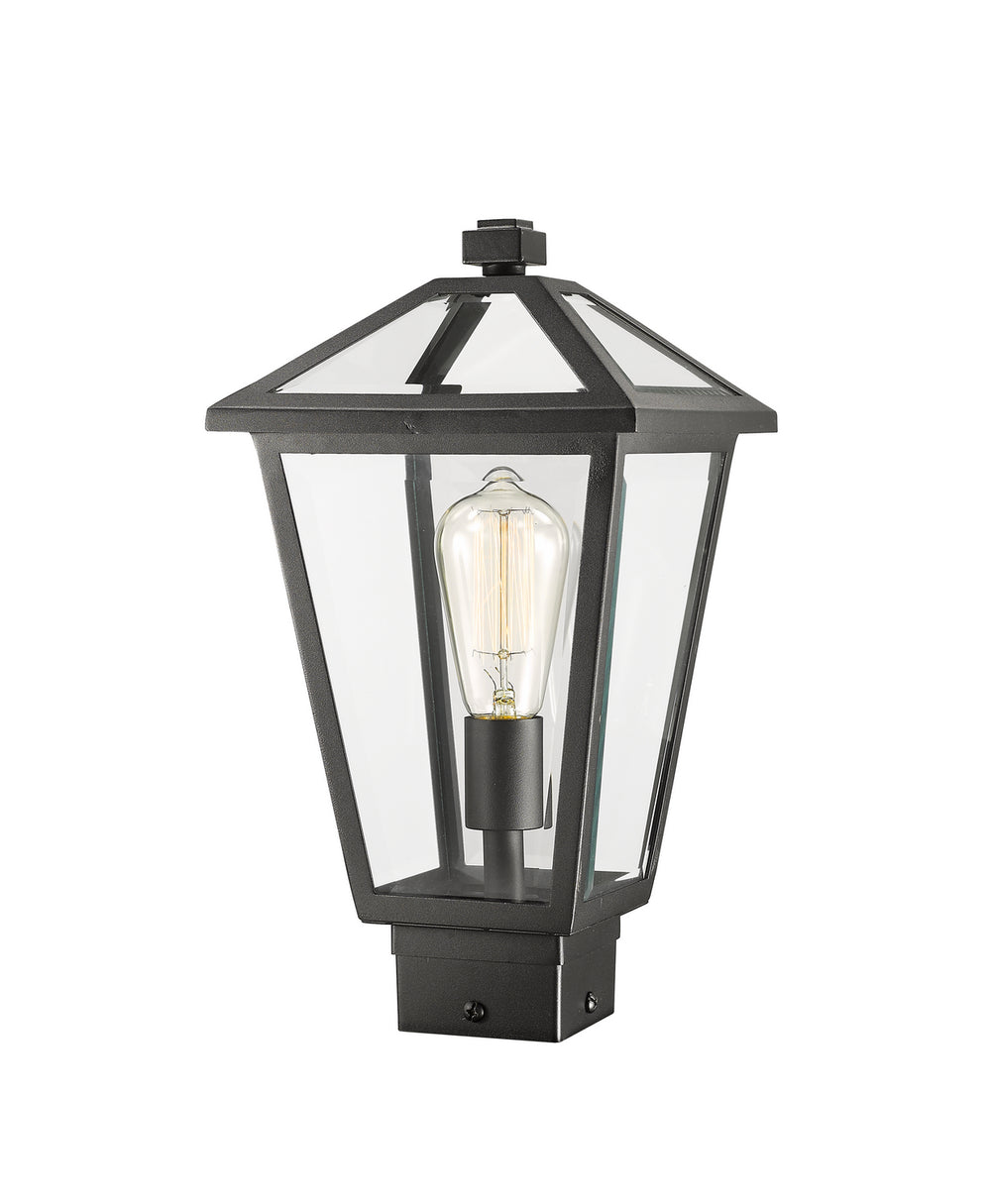 Z-Lite Canada - One Light Outdoor Post Mount Fixture - Talbot - Black- Union Lighting Luminaires Decor