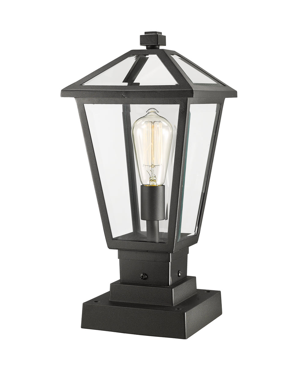 Z-Lite Canada - One Light Outdoor Pier Mounted Fixture - Talbot - Black- Union Lighting Luminaires Decor
