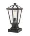 Z-Lite Canada - One Light Outdoor Pier Mounted Fixture - Talbot - Black- Union Lighting Luminaires Decor