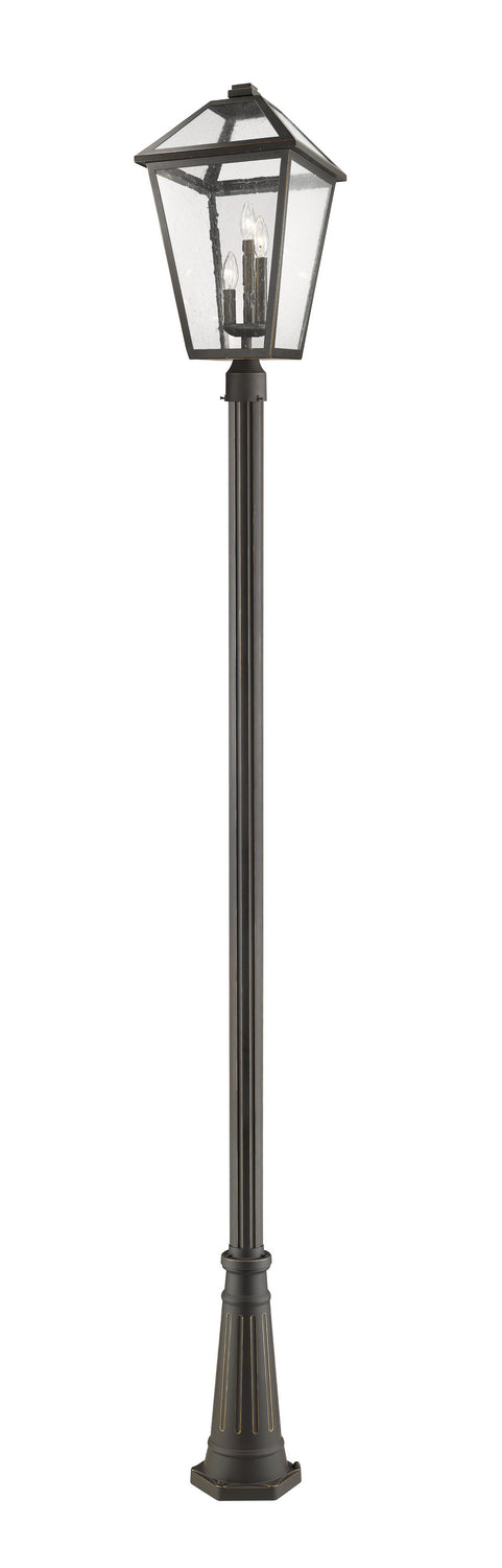 Z-Lite Canada - Three Light Outdoor Post Mounted Fixture - Talbot - Oil Rubbed Bronze- Union Lighting Luminaires Decor