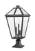 Z-Lite Canada - Three Light Outdoor Pier Mounted Fixture - Talbot - Black- Union Lighting Luminaires Decor