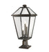 Z-Lite Canada - Three Light Outdoor Pier Mounted Fixture - Talbot - Oil Rubbed Bronze- Union Lighting Luminaires Decor