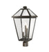 Z-Lite Canada - Three Light Outdoor Post Mount Fixture - Talbot - Oil Rubbed Bronze- Union Lighting Luminaires Decor