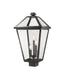 Z-Lite Canada - Three Light Outdoor Post Mount Fixture - Talbot - Black- Union Lighting Luminaires Decor