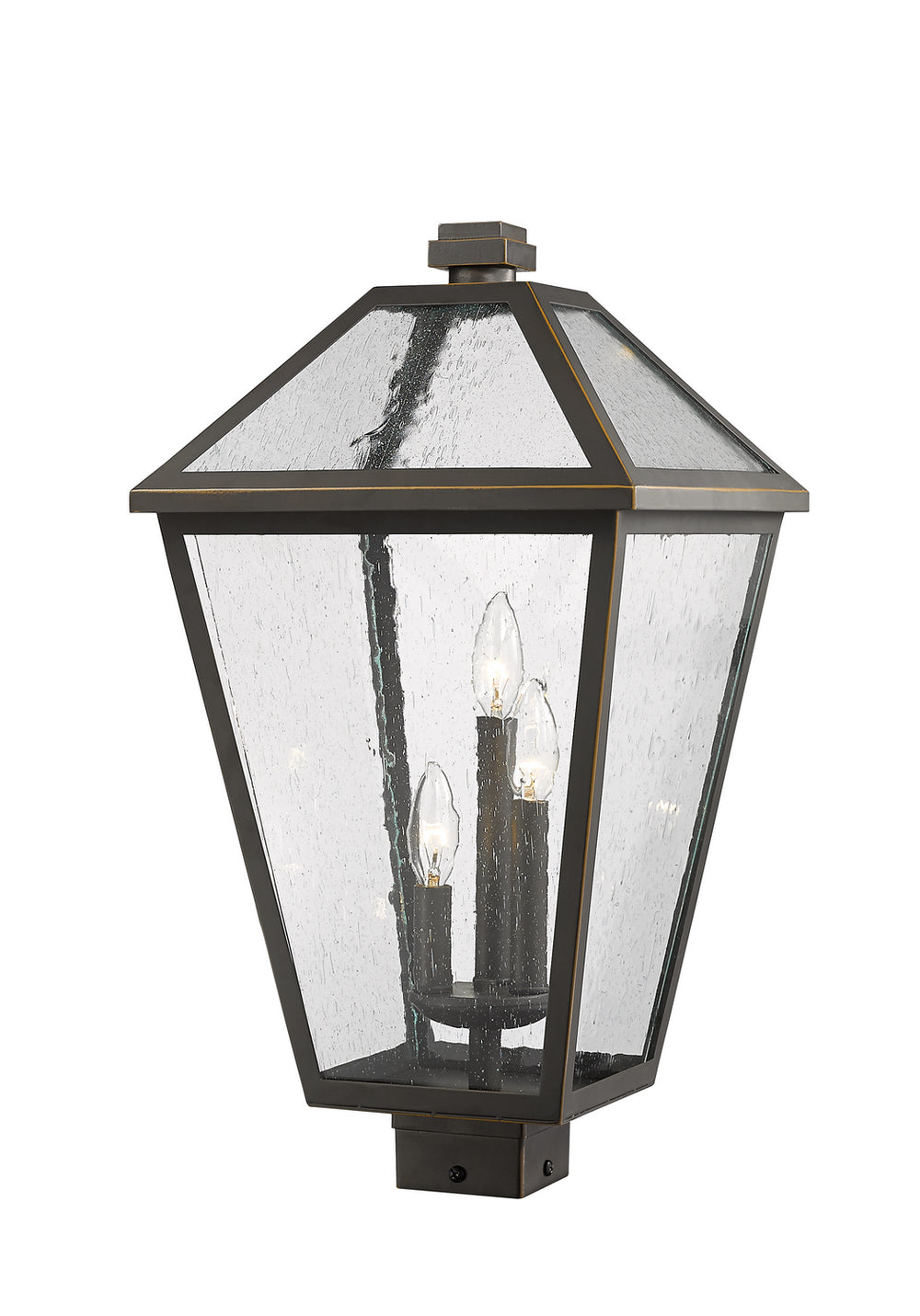 Z-Lite Canada - Three Light Outdoor Post Mount Fixture - Talbot - Oil Rubbed Bronze- Union Lighting Luminaires Decor