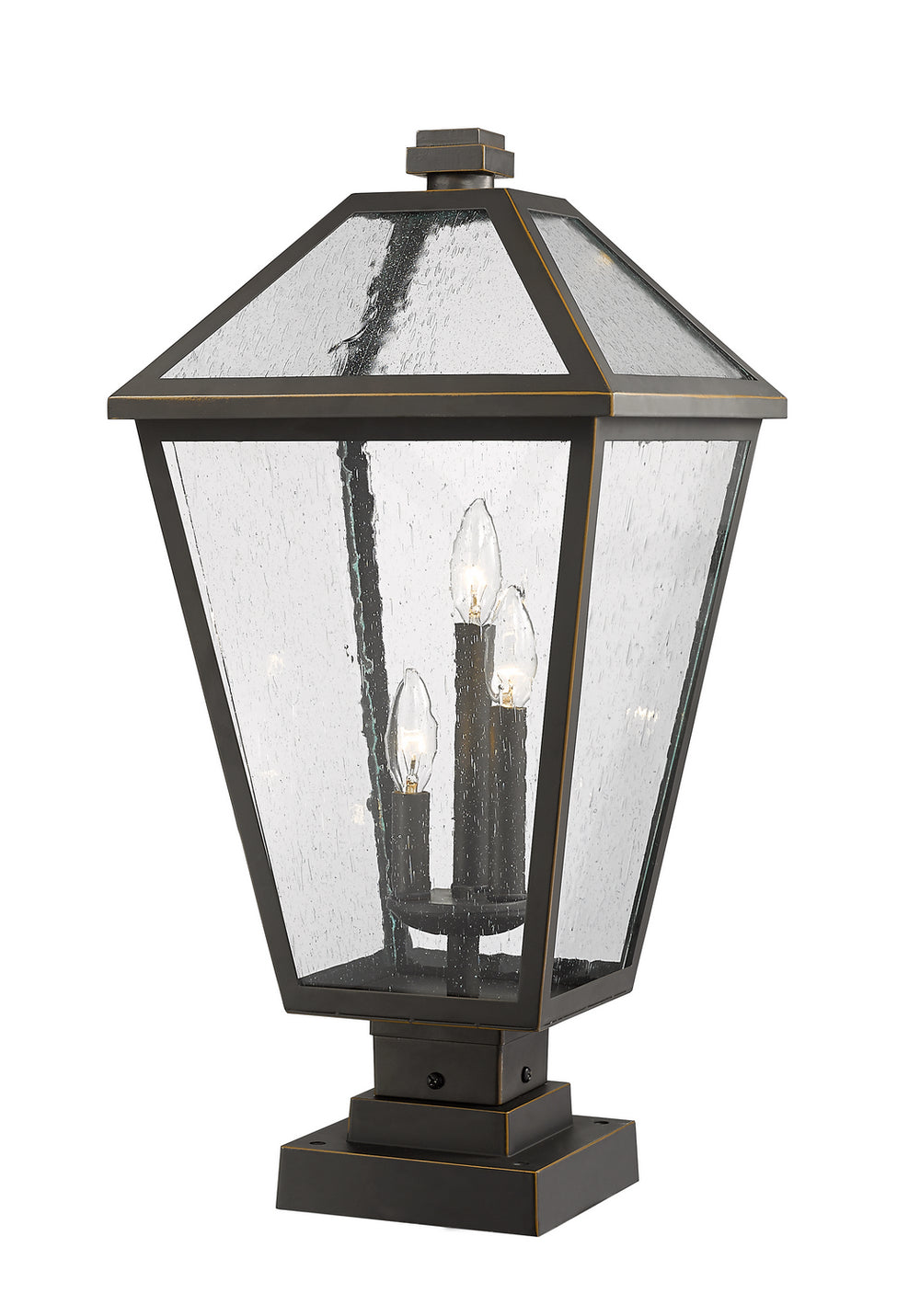 Z-Lite Canada - Three Light Outdoor Pier Mounted Fixture - Talbot - Oil Rubbed Bronze- Union Lighting Luminaires Decor