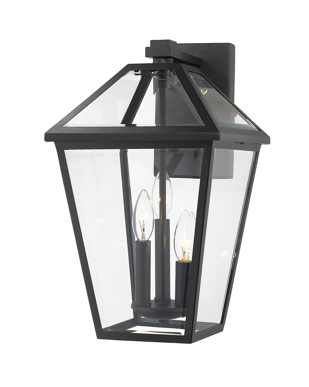 Z-Lite Canada - Three Light Outdoor Wall Light - Talbot - Black- Union Lighting Luminaires Decor