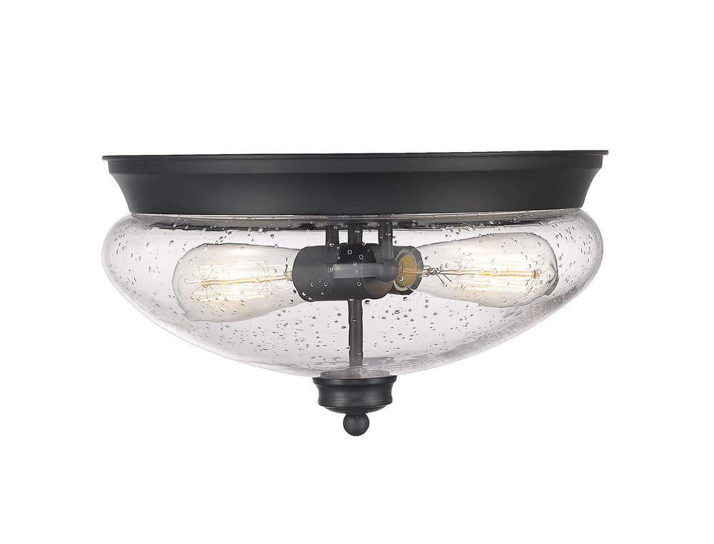 Z-Lite Canada - Two Light Flush Mount - Amon - Matte Black- Union Lighting Luminaires Decor